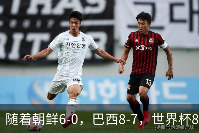 随着朝鲜6-0，巴西8-7，世界杯8强诞生4席，中国女足取胜=创历史